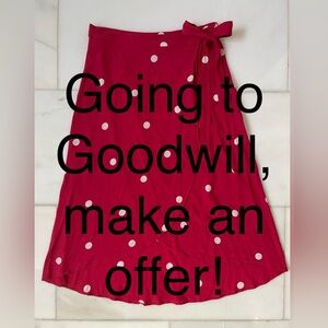 Polka Dot Wrap Skirt